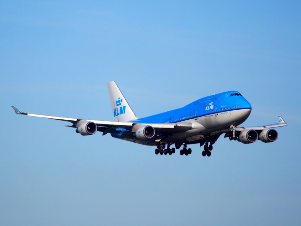 PH-BFB KLM Royal Dutch Airlines Boeing 747-406, landing at Schiphol (AMS - EHAM), The Netherlands, 16may2014, pic1