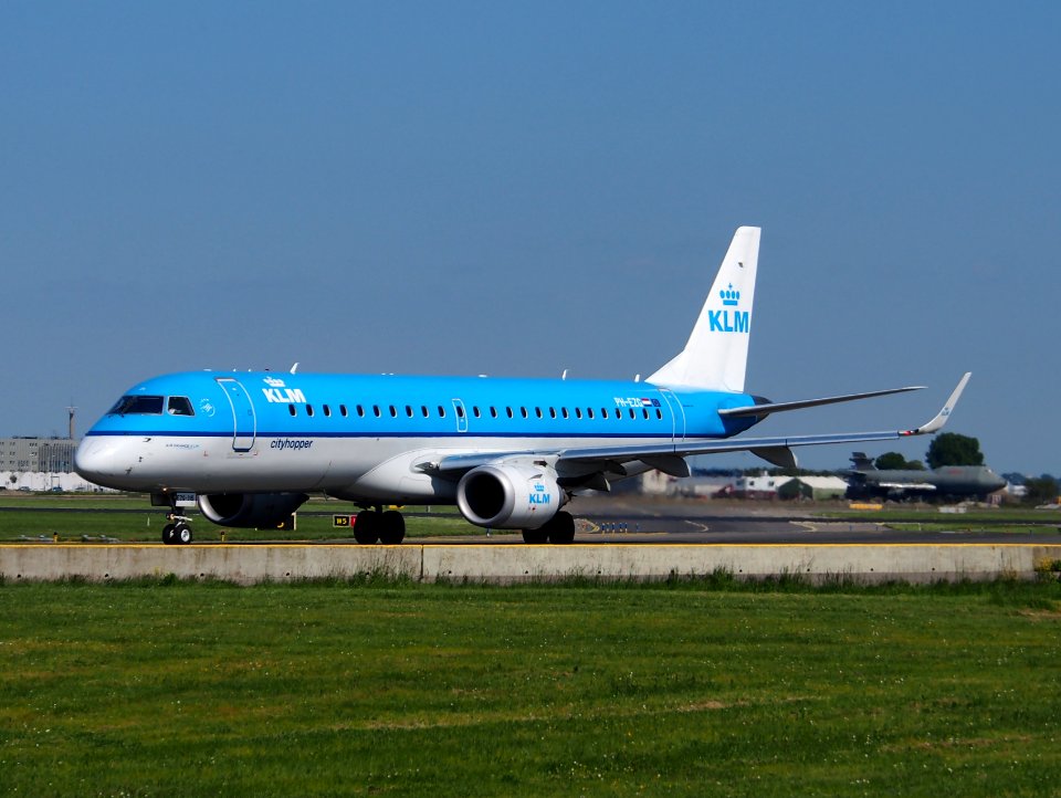 PH-EZG KLM Embraer 190 taxiing at Schiphol (AMS - EHAM), The Netherlands, 18may2014, pic-1