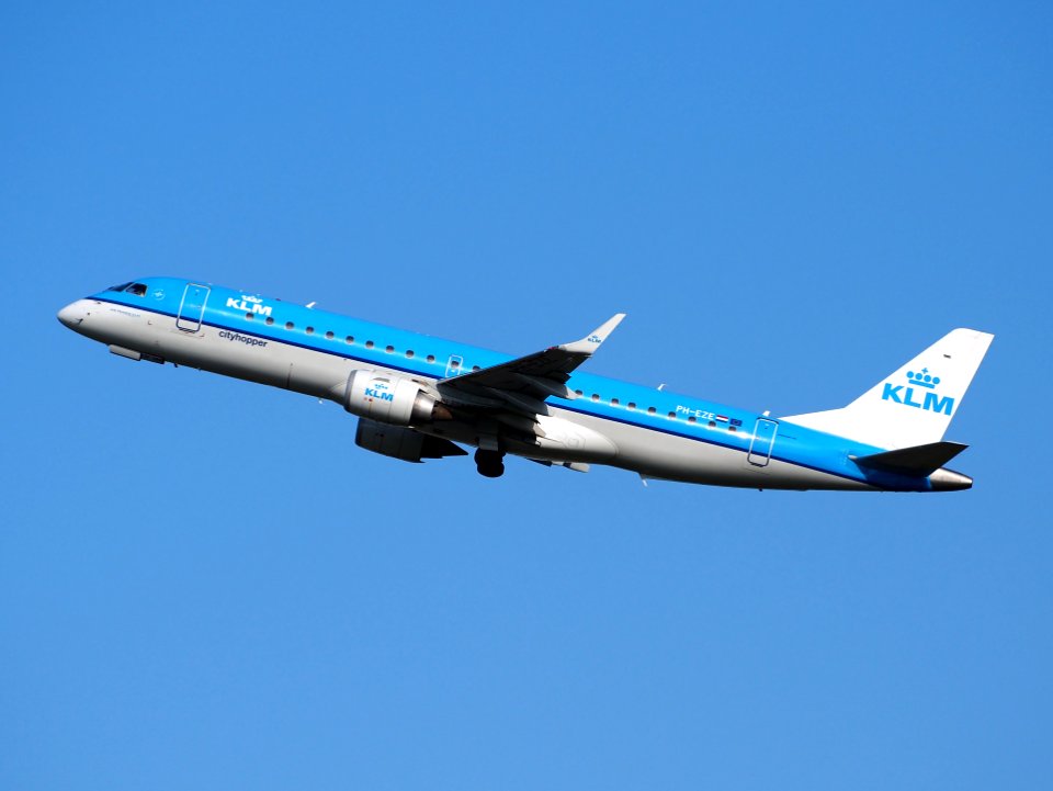 PH-EZE KLM Embraer 190 takeoff from Schiphol (AMS - EHAM), The Netherlands, 18may2014
