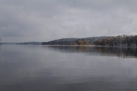 Pfaueninsel and Wannsee from Düppeler Forst with snow 2021-01-30 09