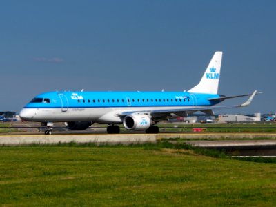 PH-EZL KLM Embraer 190 taxiing at Schiphol (AMS - EHAM), The Netherlands, 18may2014