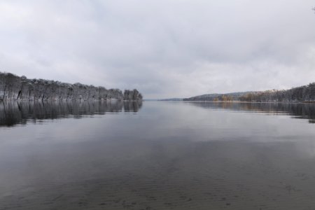 Pfaueninsel and Wannsee from Düppeler Forst with snow 2021-01-30 05