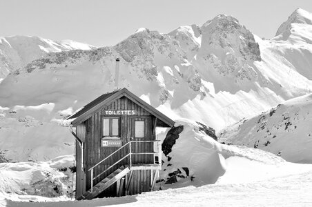 Winter landscape mountain ski photo