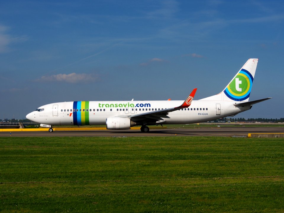 PH-GUA Transavia Boeing 737-800 taxiing at Schiphol (AMS - EHAM), The Netherlands, 17may2014, pic-1
