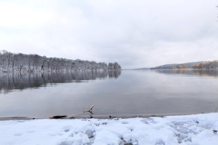 Pfaueninsel and Wannsee from Düppeler Forst with snow 2021-01-30 03