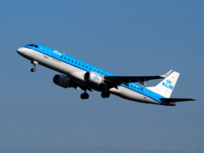 PH-EZN KLM Embraer 190 takeoff from Schiphol (AMS - EHAM), The Netherlands, 17may2014, pic-1 photo