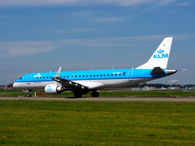 PH-EZR KLM Cityhopper Embraer ERJ-190STD (ERJ-190-100) taxiing at Schiphol (AMS - EHAM), The Netherlands, 18may2014, pic-2 photo