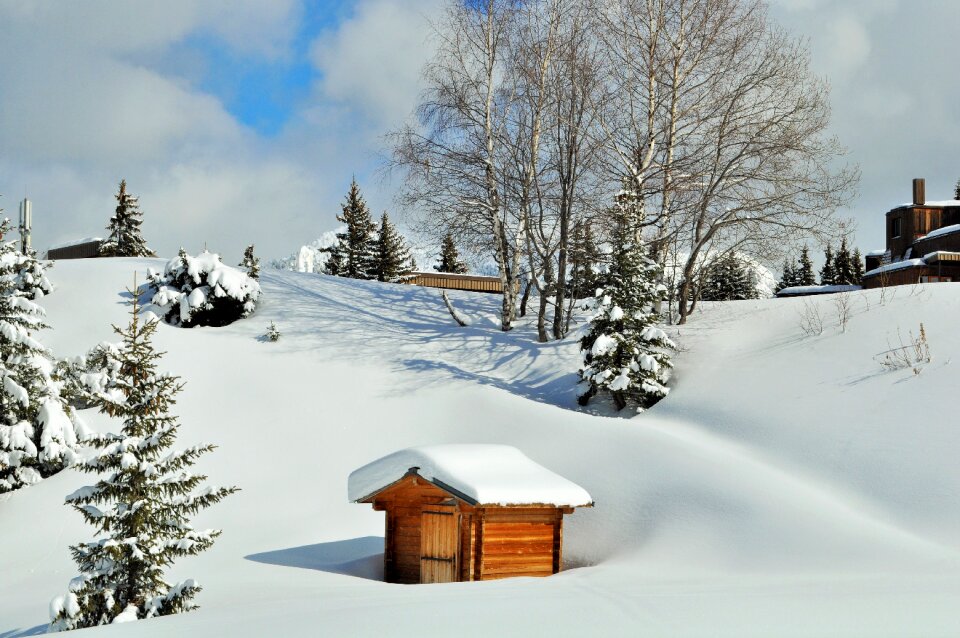 Winter landscape mountain ski