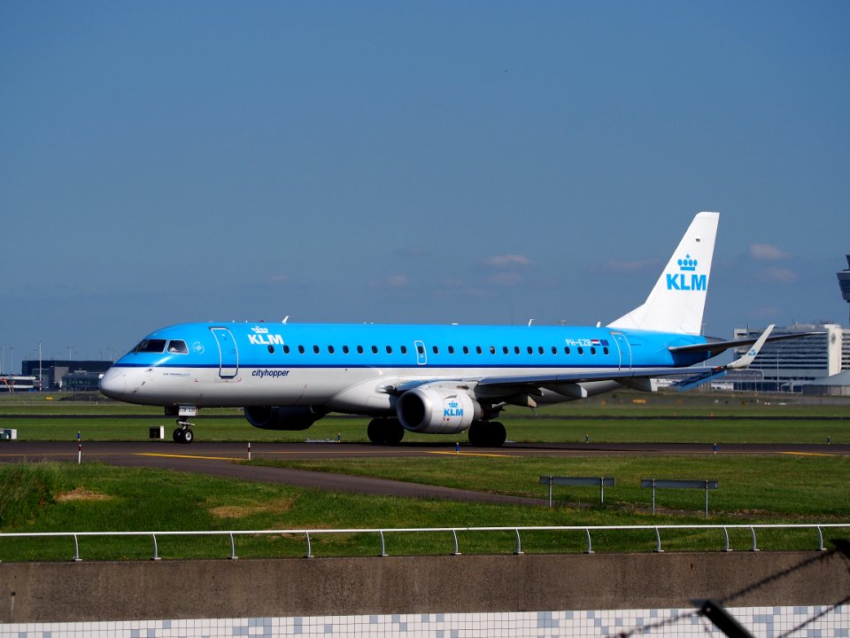 PH-EZB KLM Embraer 190 taxiing at Schiphol (AMS - EHAM), The Netherlands, 17may2014 photo