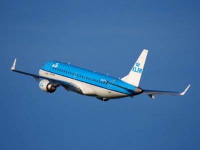PH-EZD KLM Embraer 190 takeoff from Schiphol (AMS - EHAM), The Netherlands, 17may2014, pic-2 photo