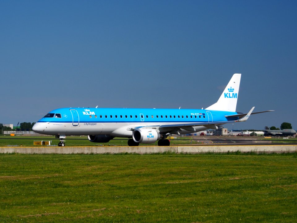 PH-EZT KLM Embraer 190 taxiing at Schiphol (AMS - EHAM), The Netherlands, 18may2014, pic-1