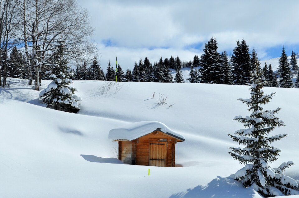 Winter landscape mountain ski