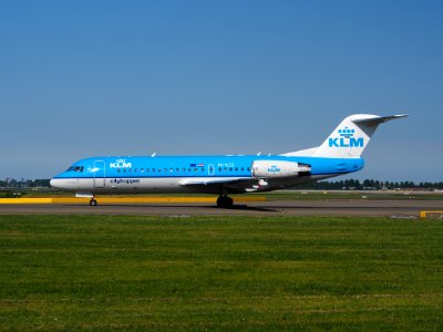 PH-KZS KLM Fokker 70 taxiing at Schiphol (AMS - EHAM), The Netherlands, 18may2014, pic-2 photo