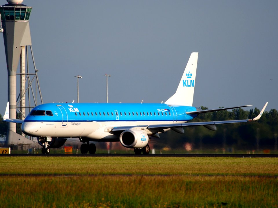 PH-EZV KLM Embraer 190 takeoff from Schiphol (AMS - EHAM), The Netherlands, 17may2014, pic-1