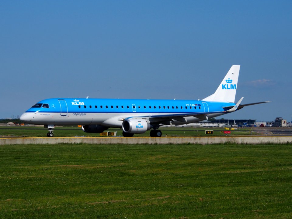 PH-EXB KLM Embraer 190 taxiing at Schiphol (AMS - EHAM), The Netherlands, 18may2014, pic-1