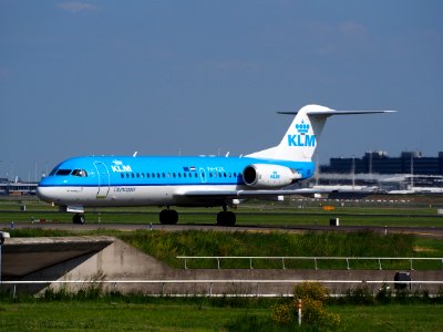 PH-KZK KLM Fokker 70 taxiing at Schiphol (AMS - EHAM), The Netherlands, 18may2014, pic-1 photo