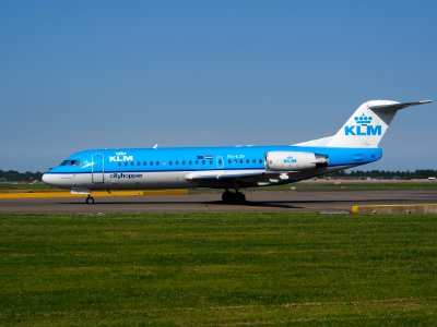 PH-KZP KLM Fokker 70 taxiing at Schiphol (AMS - EHAM), The Netherlands, 18may2014, pic-2 photo