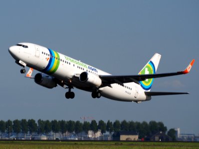 PH-GGX Transavia Boeing 737-800 takeoff from Schiphol (AMS - EHAM), The Netherlands, 17may2014, pic-1 photo