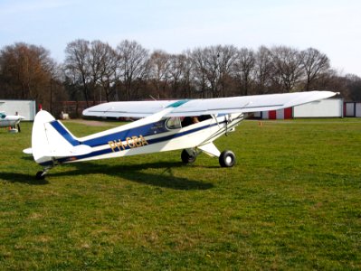 PH-GBA, Piper PA-18-150 at Hilversum Airport (ICAO EHHV), photo3