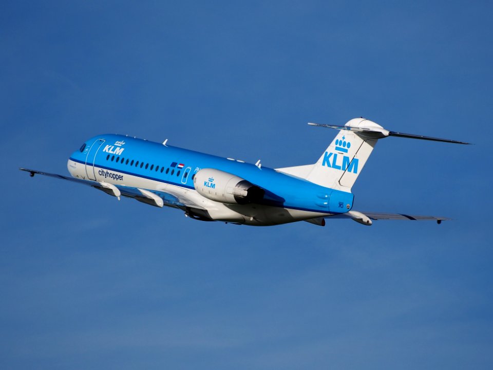 PH-KZE KLM Cityhopper Fokker F70 - cn 11576, takeoff from Schiphol (AMS - EHAM), The Netherlands, 11june2014, pic-3