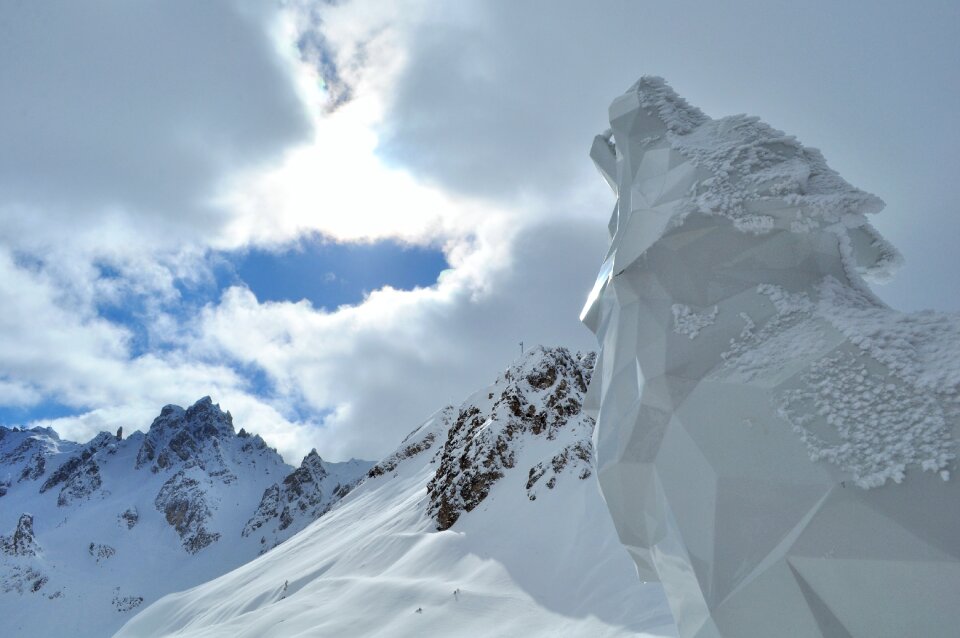 Winter landscape mountain ski