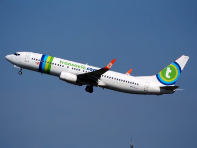 PH-GUA Transavia Boeing 737-8EH(WL), takeoff from Schiphol (AMS - EHAM), The Netherlands, 18may2014, pic-1