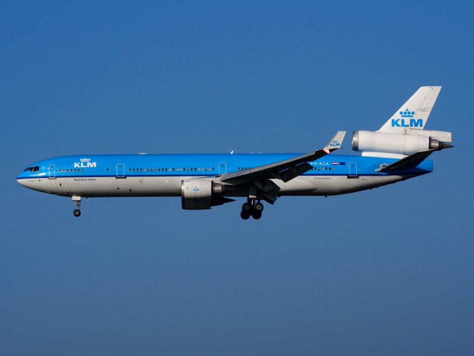 PH-KCA KLM Royal Dutch Airlines McDonnell Douglas MD-11, landing at Schiphol (AMS - EHAM), Netherlands, pic3