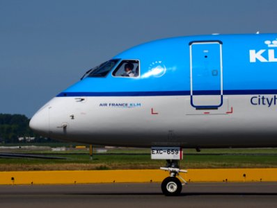 PH-EXC KLM Embraer 190 taxiing at Schiphol (AMS - EHAM), The Netherlands, 18may2014, pic-2 photo