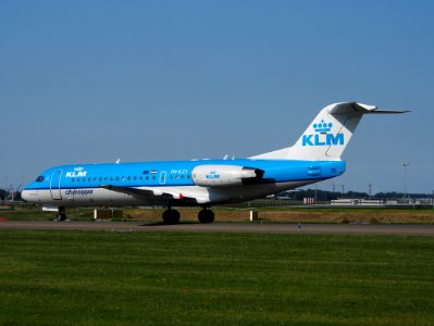PH-KZS KLM Fokker 70 taxiing at Schiphol (AMS - EHAM), The Netherlands, 18may2014, pic-3 photo