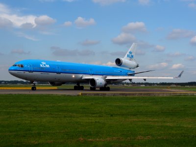 PH-KCB KLM Royal Dutch Airlines McDonnell Douglas MD-11 taxiing at Schiphol (AMS - EHAM), The Netherlands, 18may2014, pic-2 photo