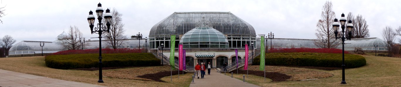 Phipps Conservatory, panoramic view, 2015-03-13