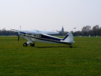 PH-GBA, Piper PA-18-150 at Hilversum Airport (ICAO EHHV), photo1