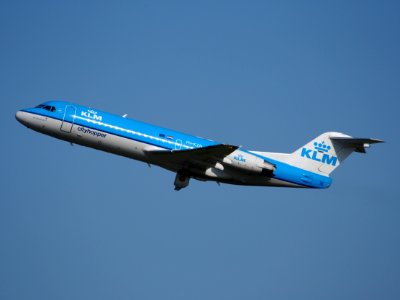 PH-KZN KLM Fokker 70 takeoff from Schiphol (AMS - EHAM), The Netherlands, 18may2014, pic-2 photo