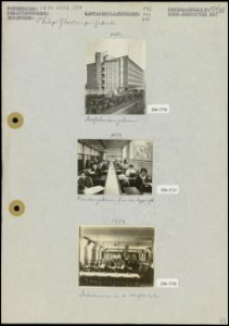 Philips Gloeilampenfabrieken te Eindhoven. Foto 1 Gebouw van het hoofdkantoor…, Bestanddeelnr 256-1716256-1717256-1718