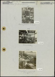 Philips Gloeilampenfabrieken te Eindhoven. Foto 1 Uitwendig matteren van lamp…, Bestanddeelnr 256-1663256-1664256-1665