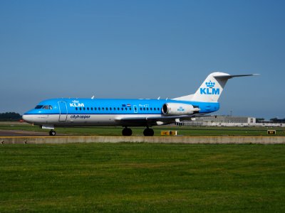 PH-KZT KLM Fokker 70 taxiing at Schiphol (AMS - EHAM), The Netherlands, 17may2014 photo