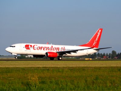 PH-CDE Corendon Boeing 737-800 takeoff from Schiphol (AMS - EHAM), The Netherlands, 17may2014, pic-2