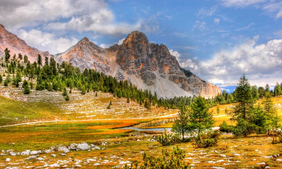 Alpine italy hiking