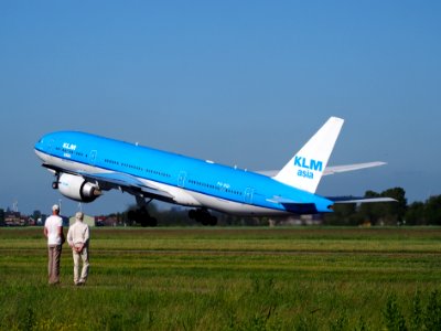 PH-BQI KLM Royal Dutch Airlines Boeing 777-206(ER) takeoff from Schiphol (AMS - EHAM), The Netherlands, 11june2014, pic-3