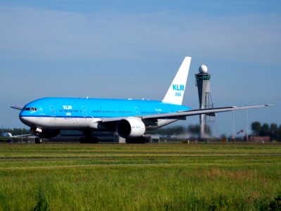 PH-BQI KLM Royal Dutch Airlines Boeing 777-206(ER) takeoff from Schiphol (AMS - EHAM), The Netherlands, 11june2014, pic-1