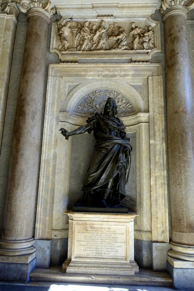 Philip IV of Spain by Girolamo Lucenti, 1692 - Santa Maria Maggiore - Rome, Italy - DSC05739