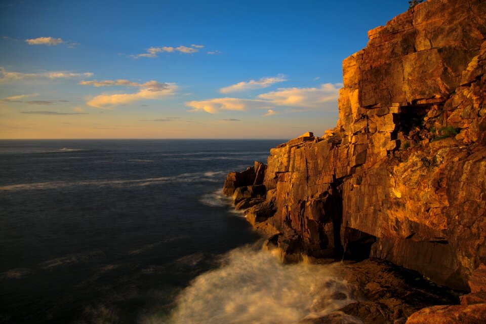 Otter cliff coastline morning