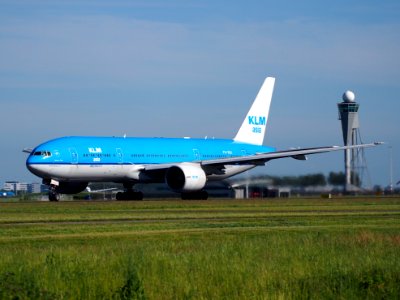 PH-BQI KLM Royal Dutch Airlines Boeing 777-206(ER) takeoff from Schiphol (AMS - EHAM), The Netherlands, 11june2014, pic-2