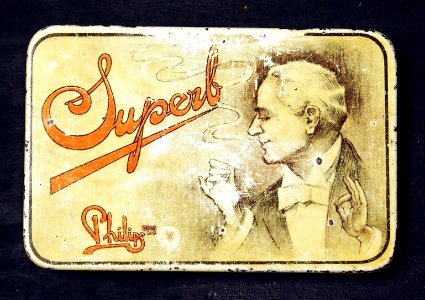 Philips bors Superb sigarettes tin