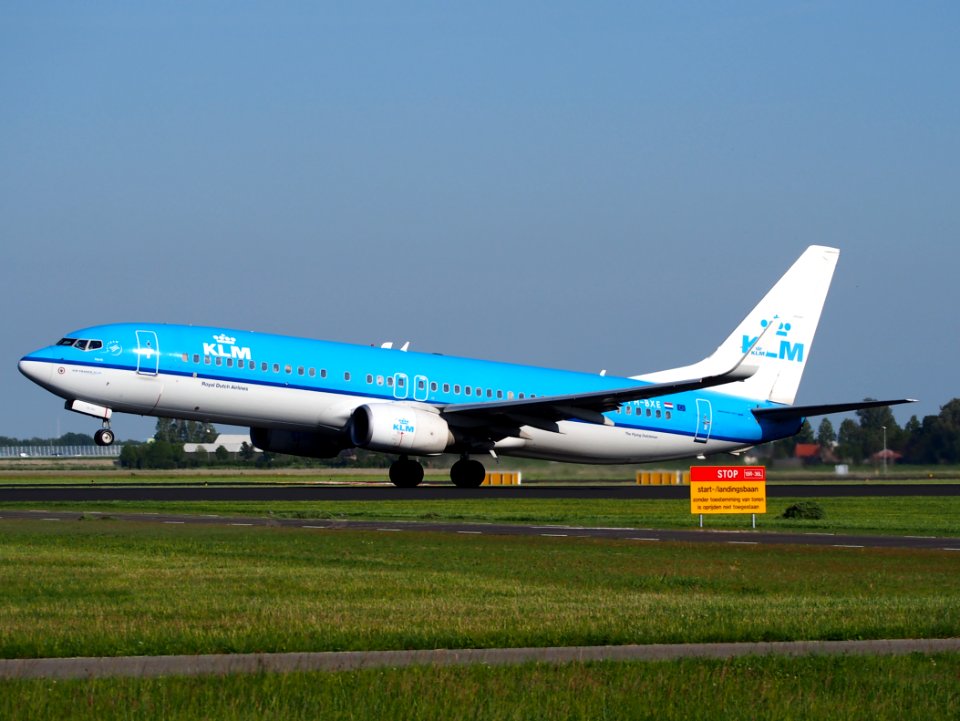 PH-BXE KLM Boeing 737-800 takeoff from Schiphol (AMS - EHAM), The Netherlands, 16may2014