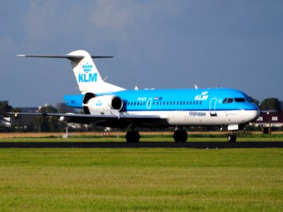 PH-KZE KLM Cityhopper Fokker F70 - cn 11576, 11Aug2014, landing at Schiphol (AMS - EHAM), The Netherlands, pic2