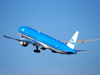 PH-BVF KLM Boeing 777 takeoff from Schiphol (AMS - EHAM), The Netherlands, 18may2014, pic-3 photo