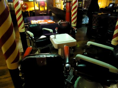 Phoenix Old Spaghetti Factory restaurant barber chairs