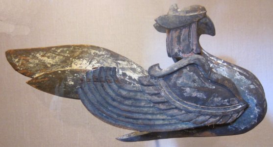 Phoenix from Japan, Nara period, wood, polychrome, HAA