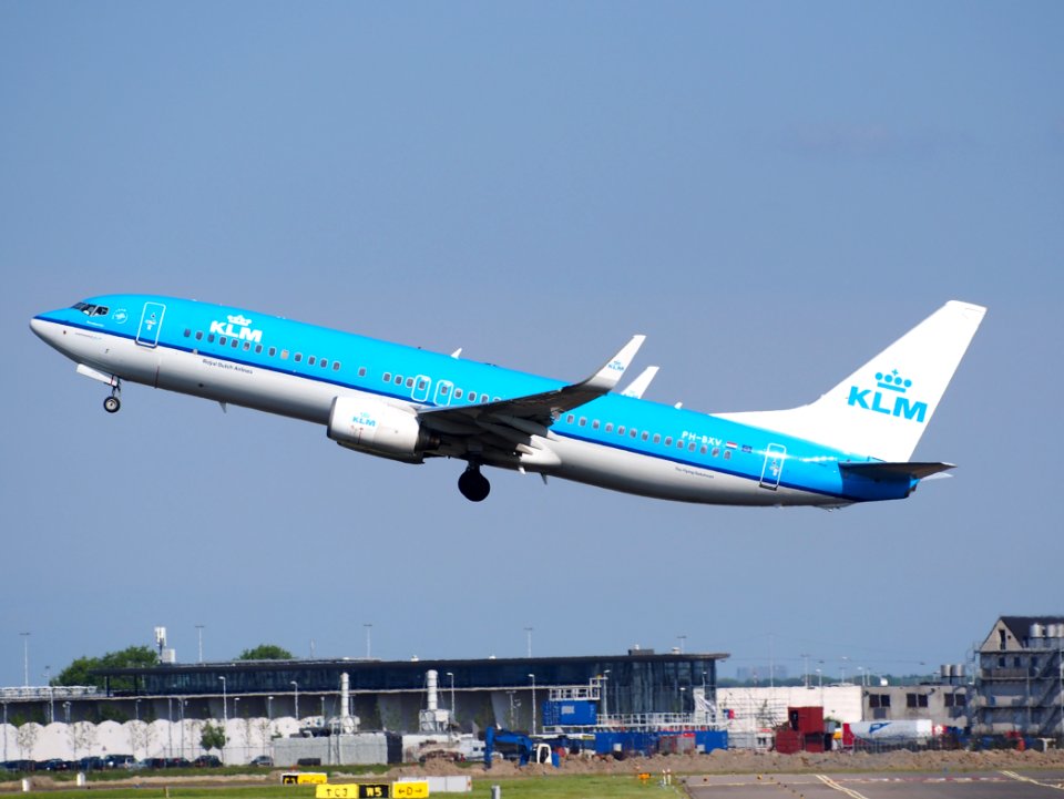 PH-BXV KLM Boeing 737-800 takeoff from Schiphol (AMS - EHAM), The Netherlands, 18may2014, pic-1